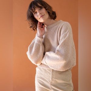 Atelier Delphine Balloon Sleeve Sweater Grain